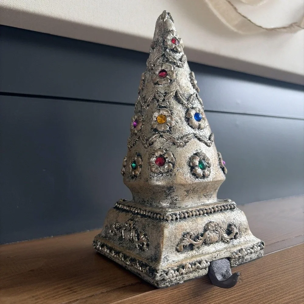 Christmas Stocking Holder Jeweled Fancy Tree Heavy Mantel‎ Hook Holiday Decor